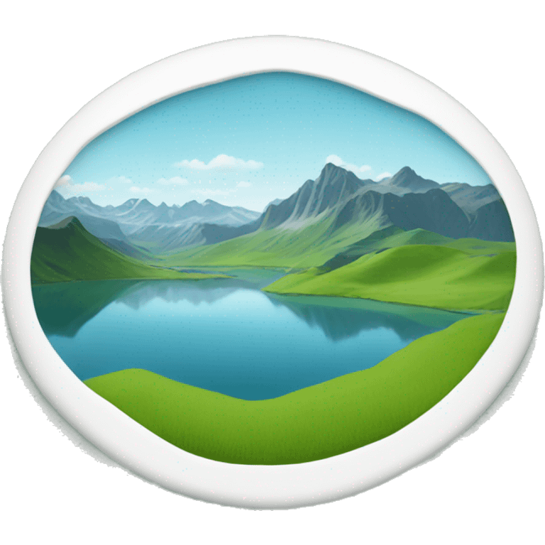 Swiss lake and grasslands emoji