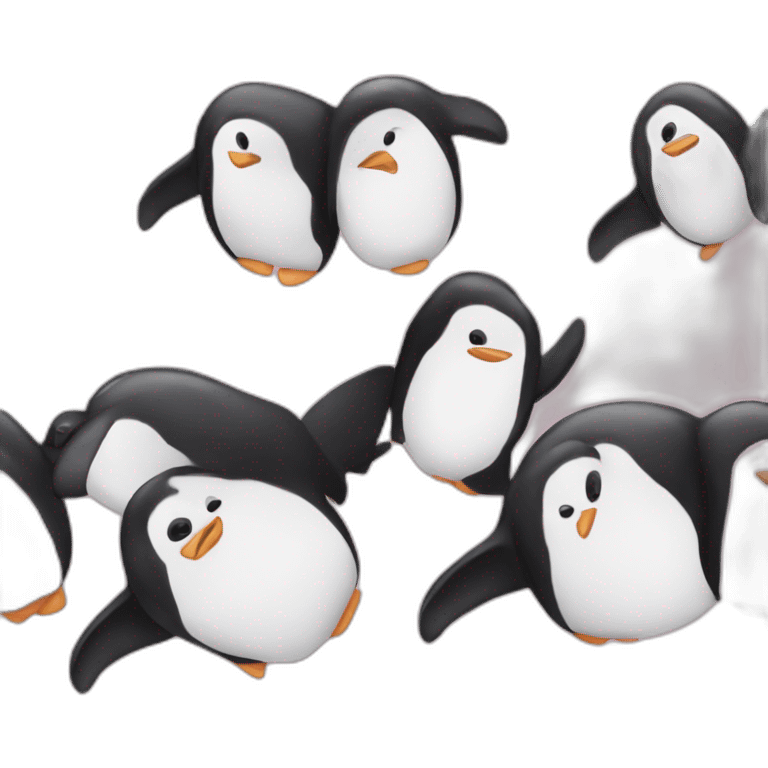 Pingüino rosa emoji