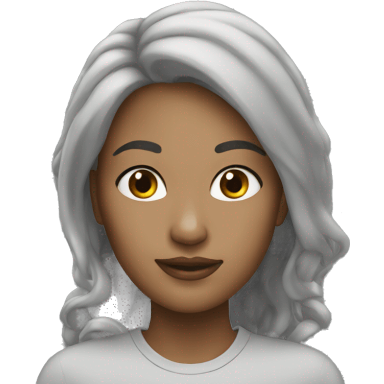 Woman air grey emoji