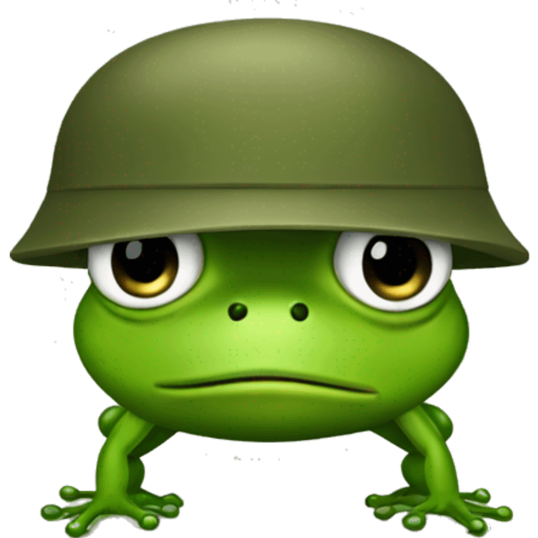 frog in the army emoji