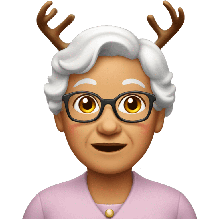 Grandma reindeer  emoji