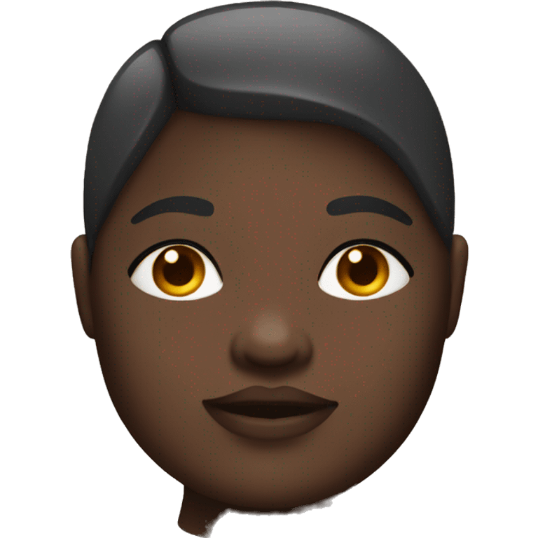 Chubby woman with dark skin emoji