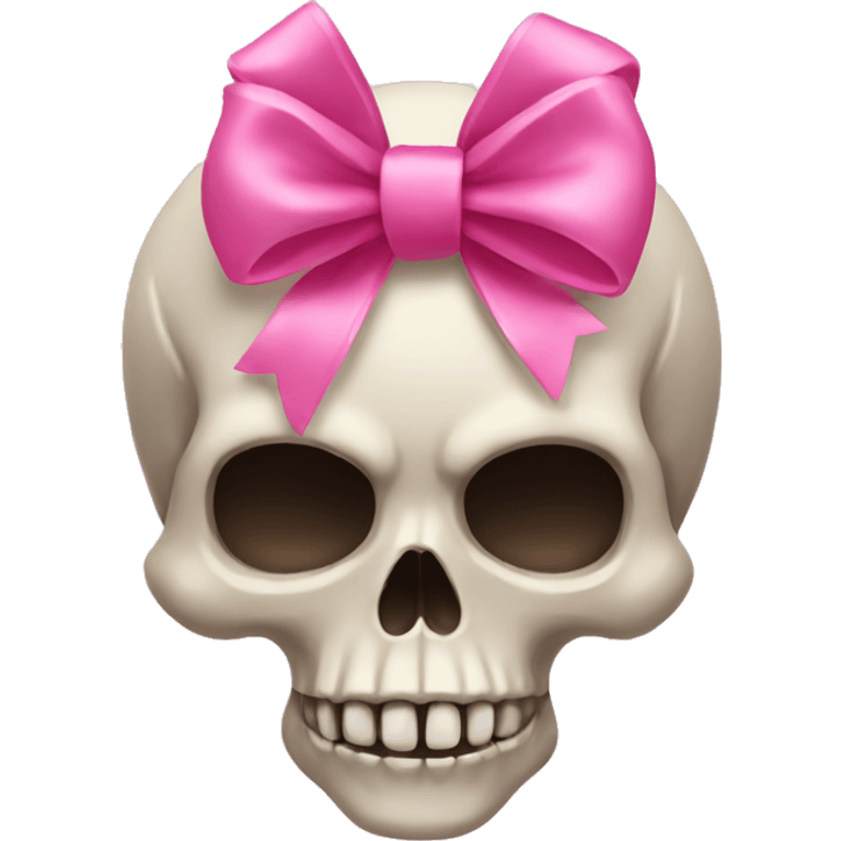 Skull with a pink bow emoji