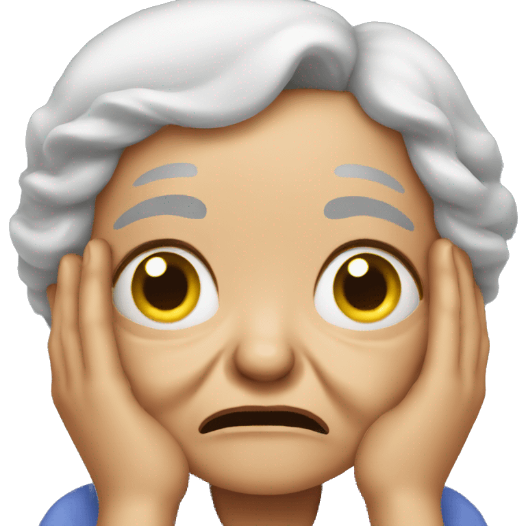 crying grandma emoji