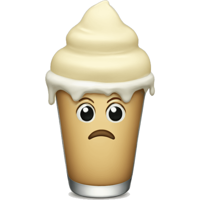 Sad eggnog emoji