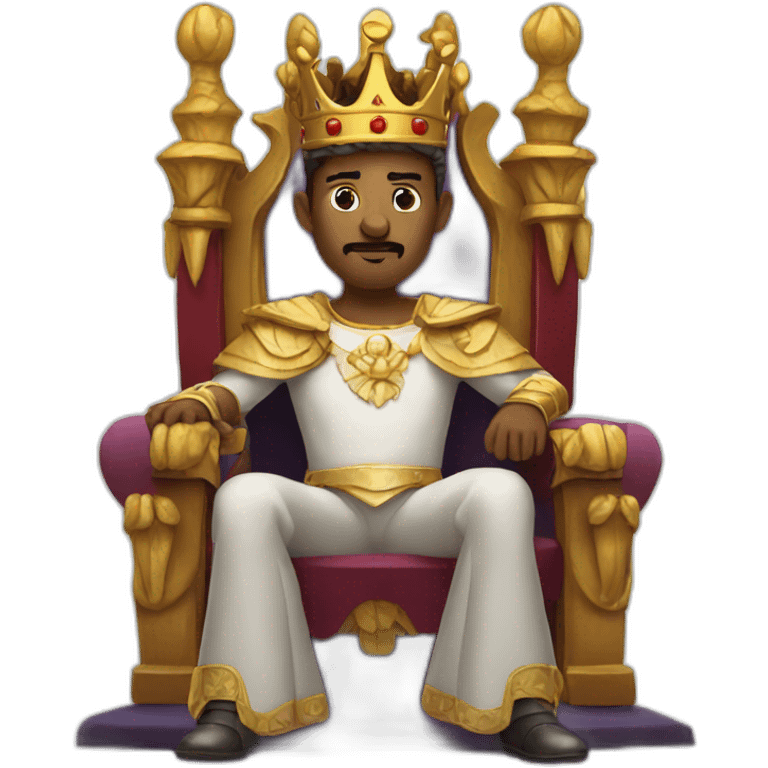 king sitting on a throne emoji