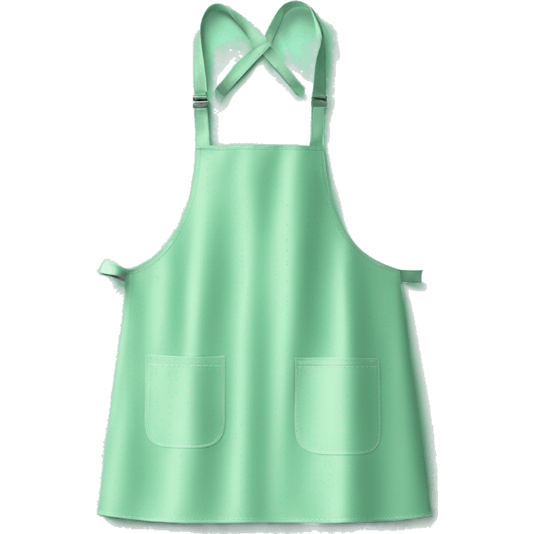 Realistic mint green kitchen apron isolated  emoji