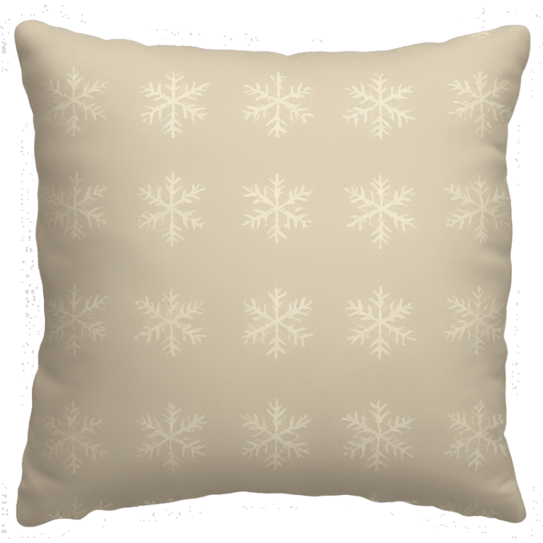 beige pillow with winter pattern emoji