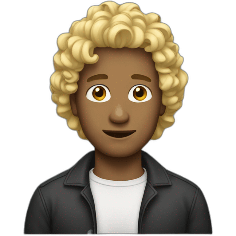 Man with blond curls emoji