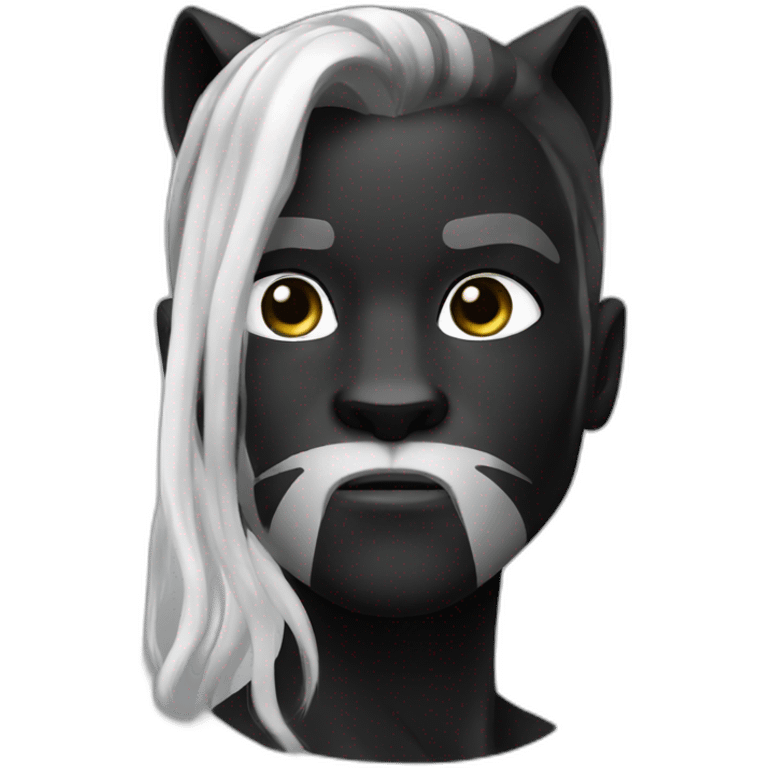 white black panther marvel emoji