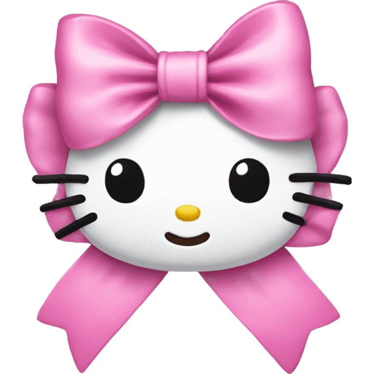 Hello kitty pink bow emoji