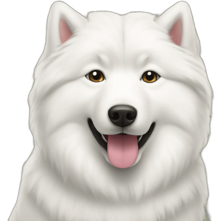 Samoyed with money emoji