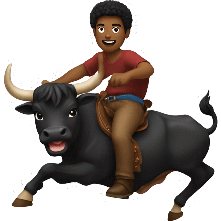 Me riding a bull emoji