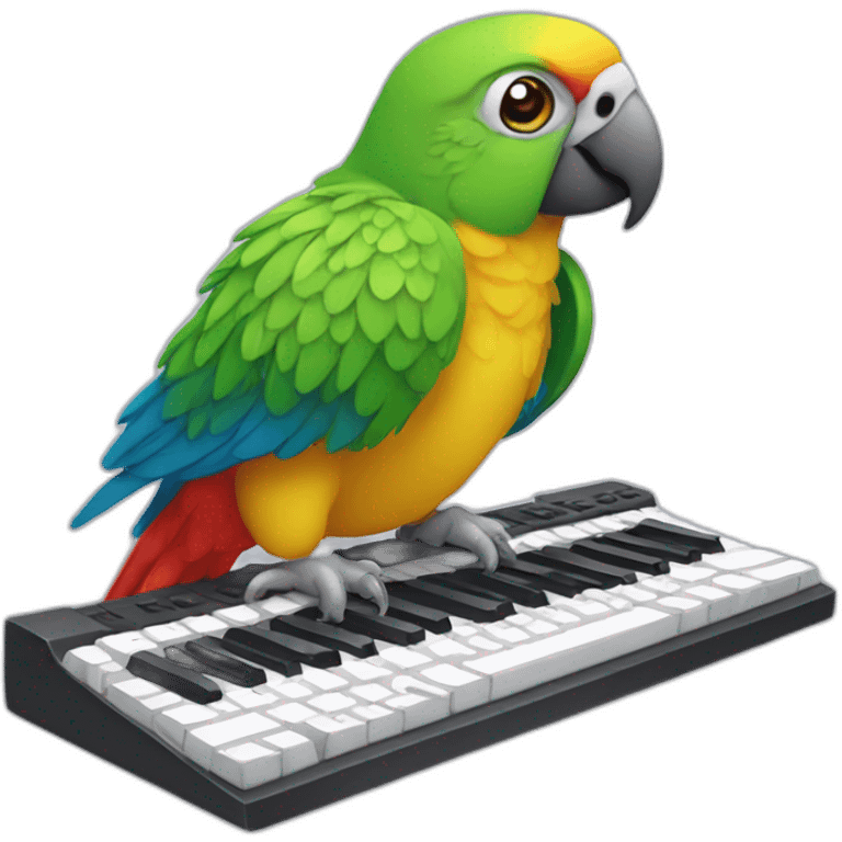 parrot on keyboard emoji