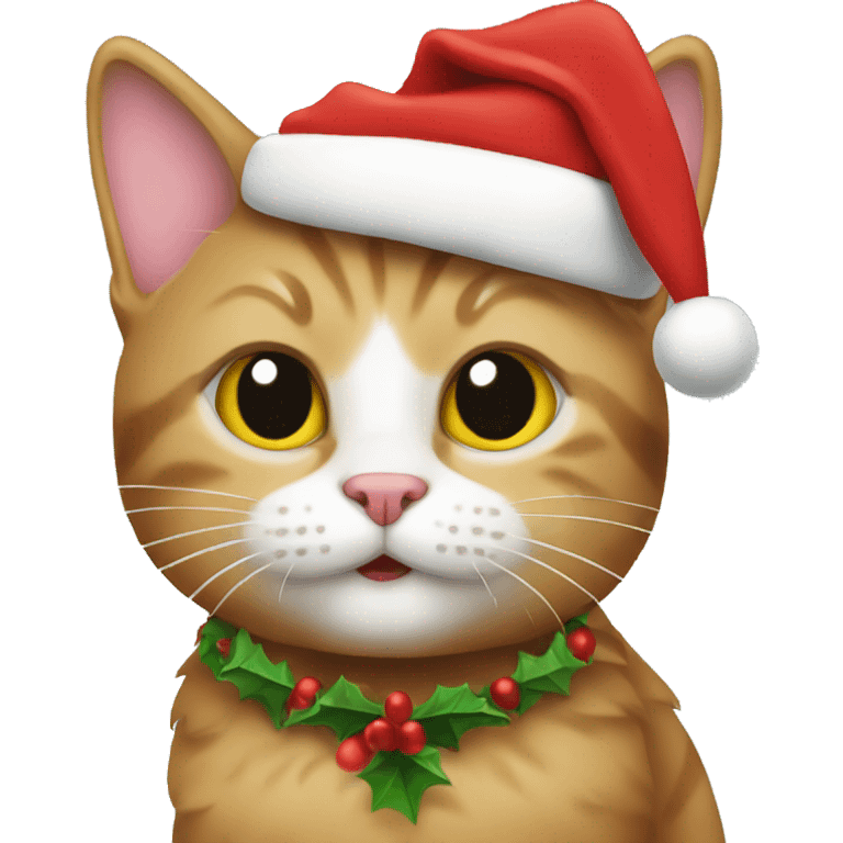 Christmas kitty emoji