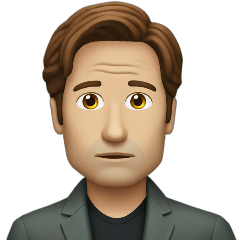 Mulder thinking emoji