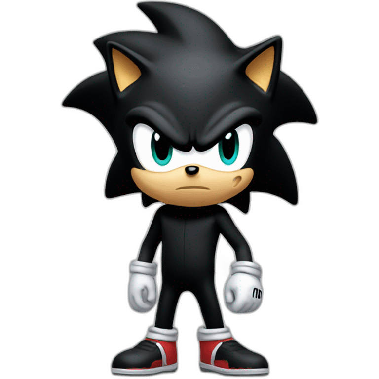 sonic wearing all black emoji