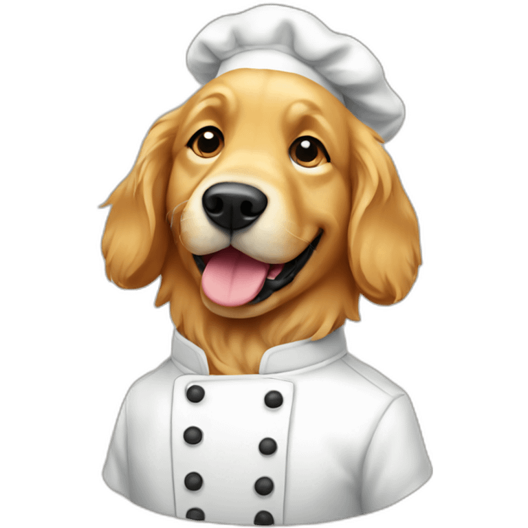 Chef Golden retriever  emoji