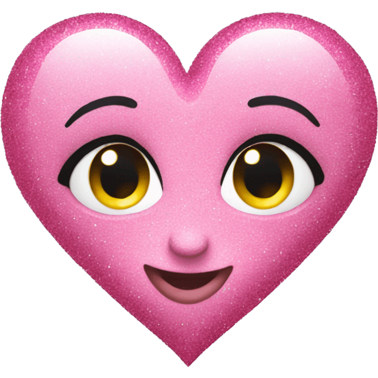 glitter heart light pink emoji