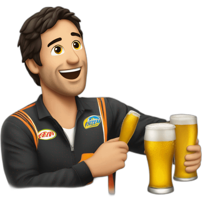 Checo perez tomando cerveza emoji