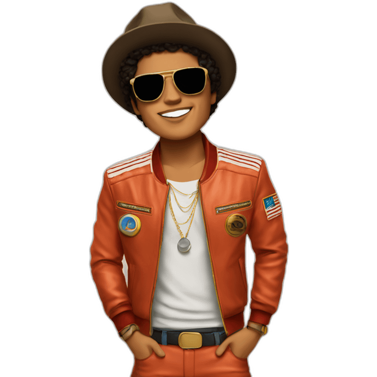 bruno mars Standing in Mars emoji