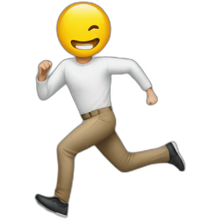 person running from a bomb emoji