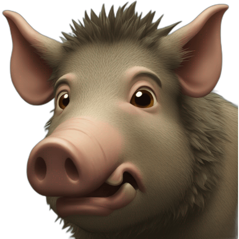 swollen boar emoji