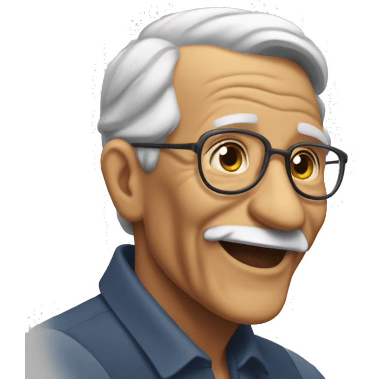 Llega el abuelo, vamos a celebrar emoji