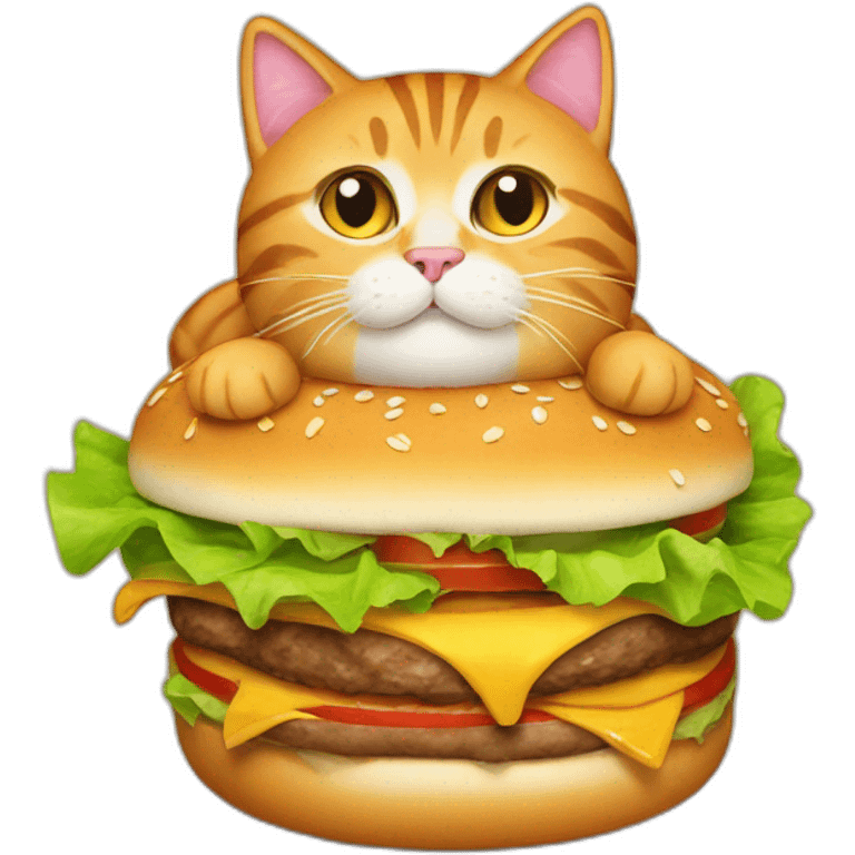 burger cat emoji