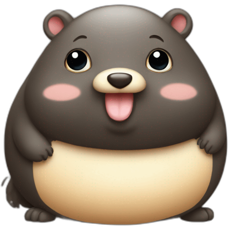 Fat cute mole emoji