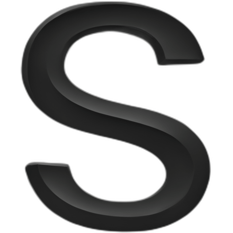 Letter S black and white emoji