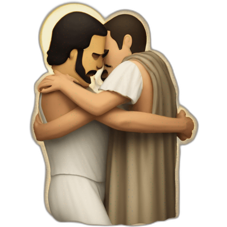 freddy mercury hugging  jesus emoji