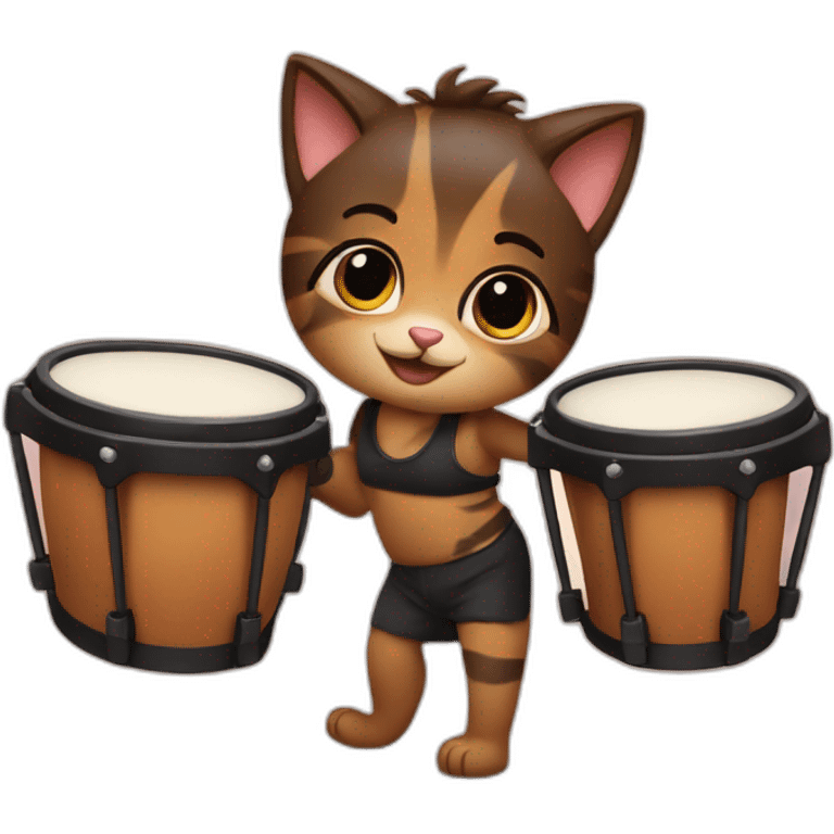 Kat met bongos emoji