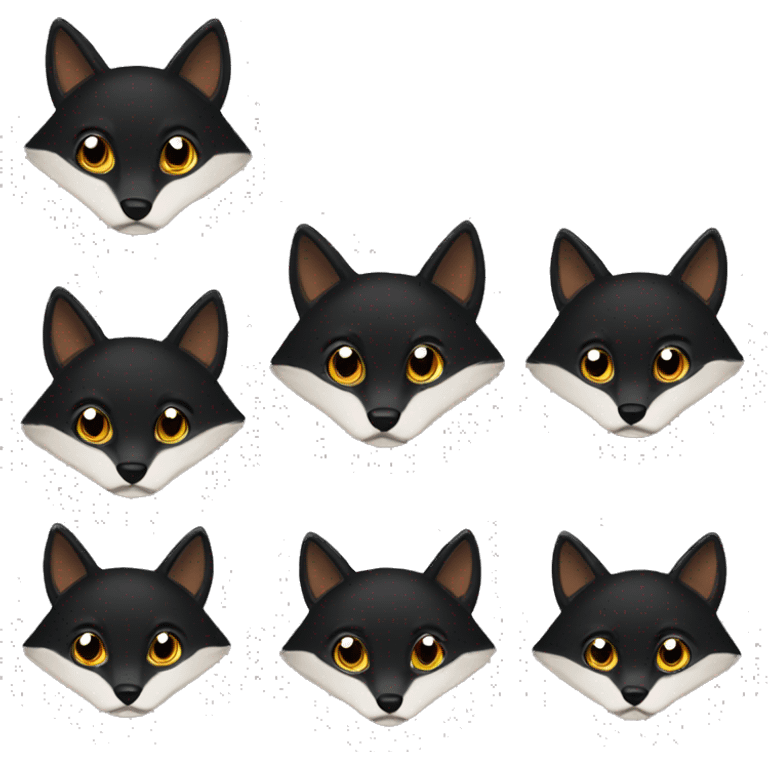 Black fox  emoji