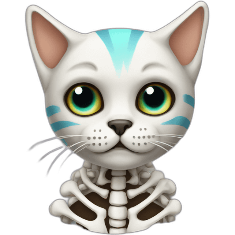 skeleton cat emoji