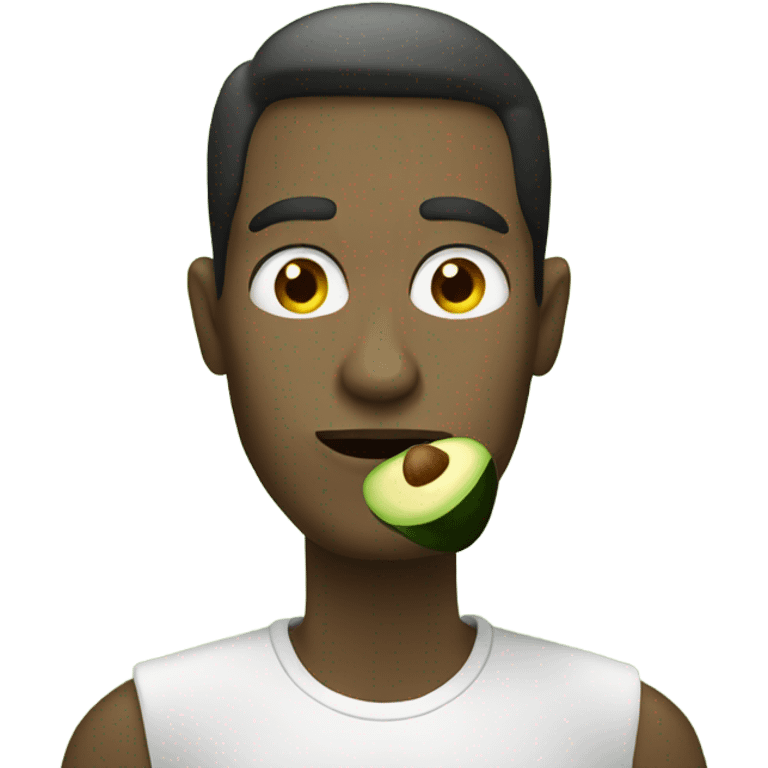 Man eating Avacado emoji