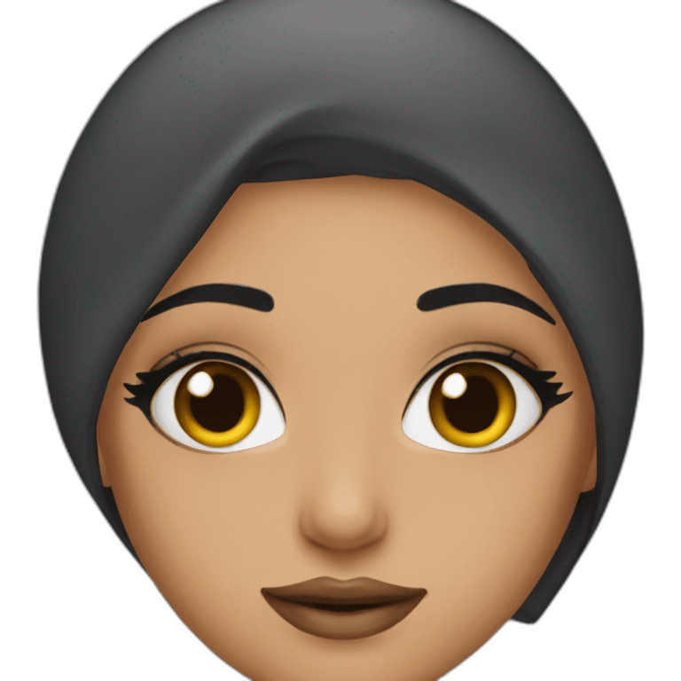 Arabe girl with make up emoji