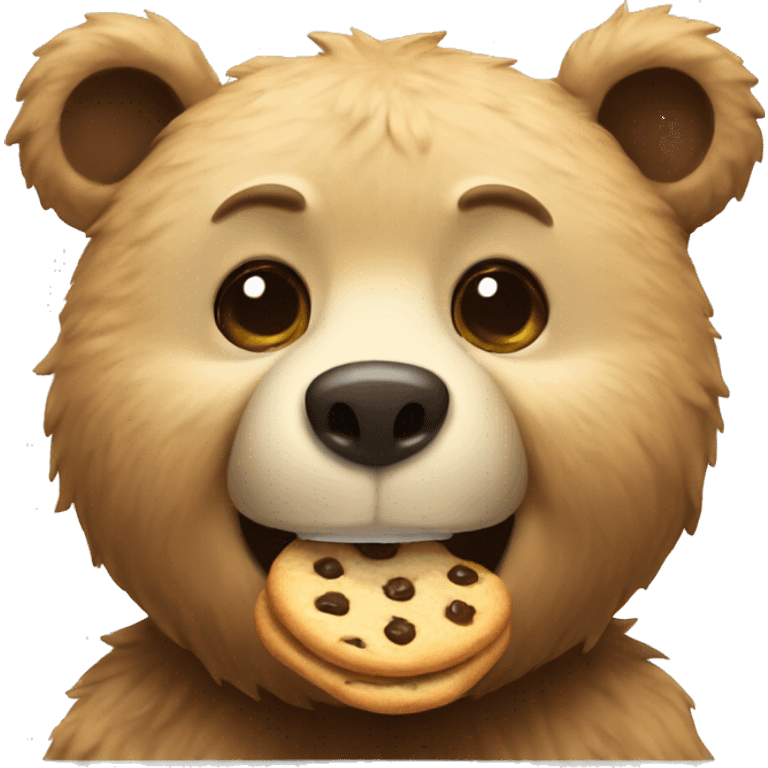 Bear eating cookies emoji