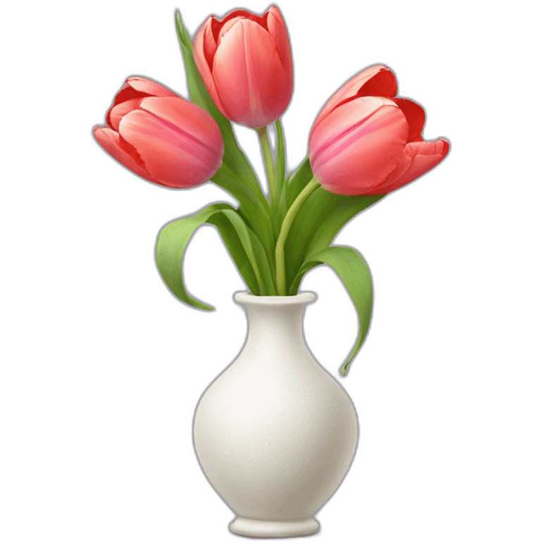 Vase with tulip flower emoji