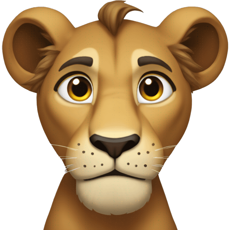 Scar the lion with a scar on his eye (the lion king)  emoji