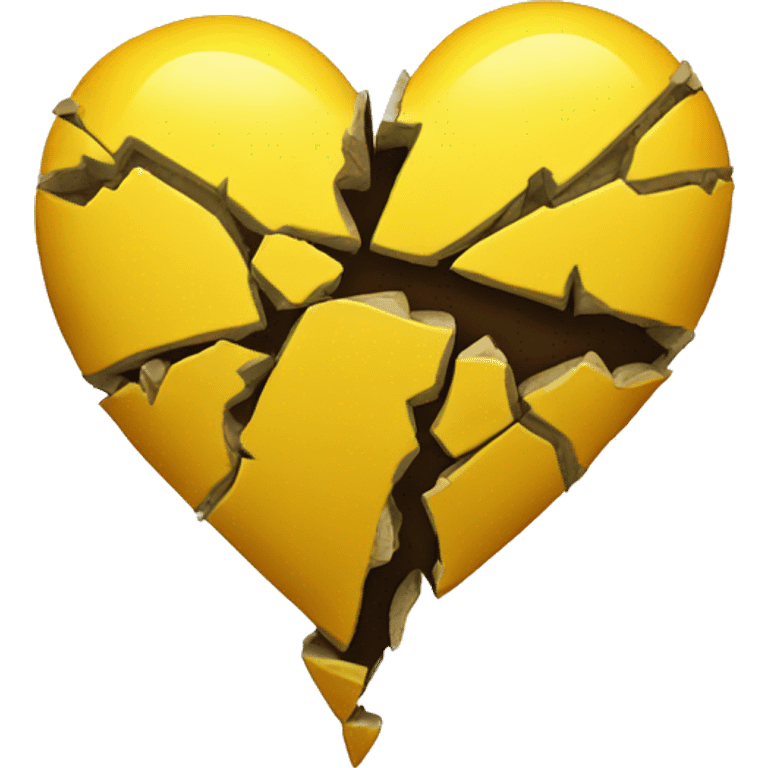 Broken yellow heart  emoji