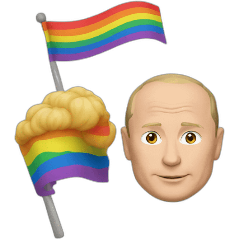 putin and rainbow flag emoji