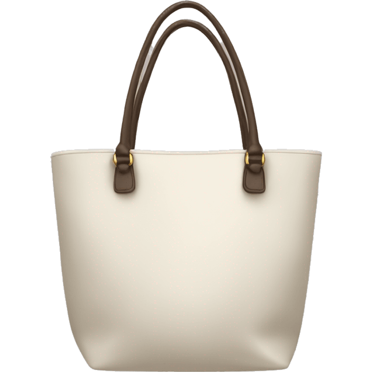 Crème white Tote bag emoji