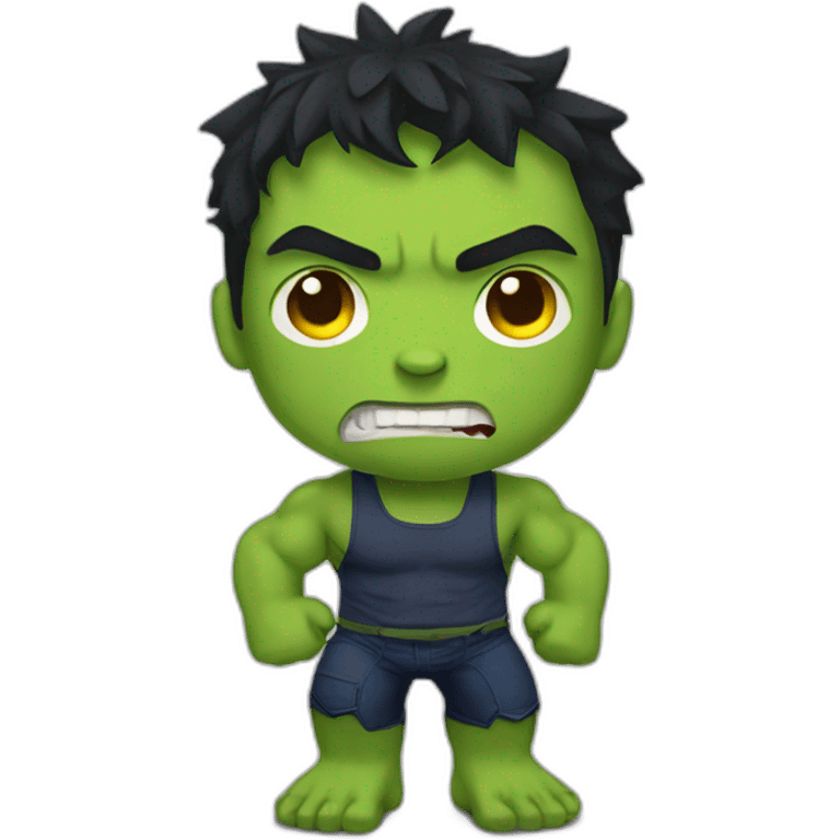 a hulk with a pikachu face emoji