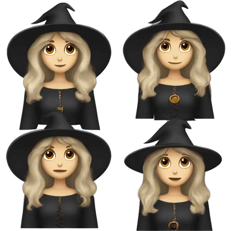 Stevie nicks in a black hat in a witchy dress holding a tambourine. emoji