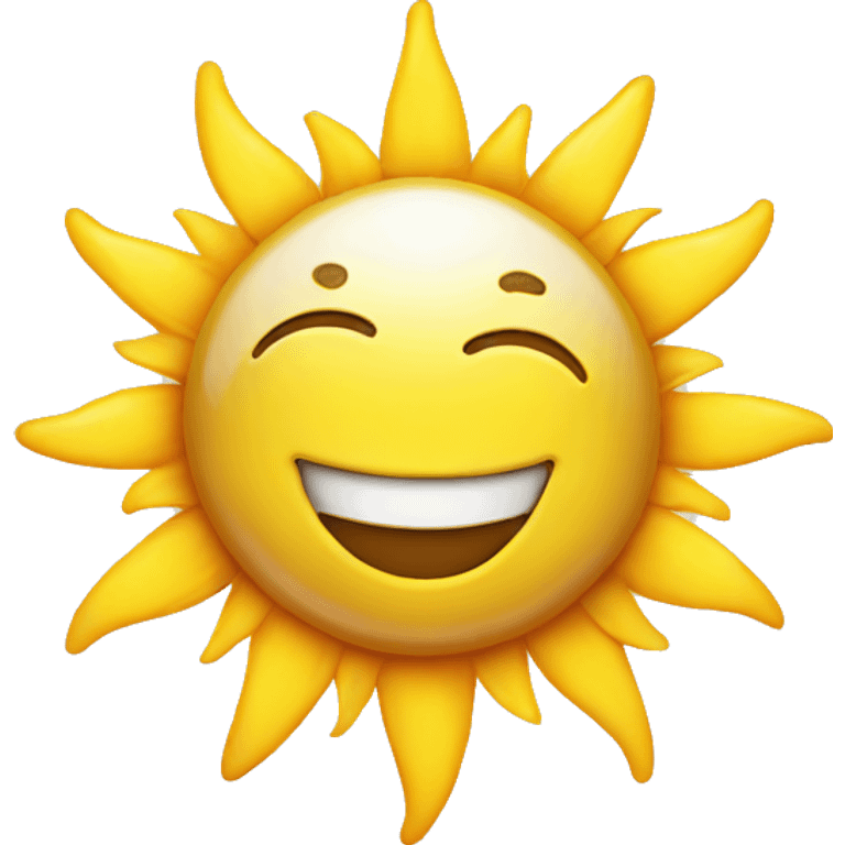 A happy sun emoji emoji