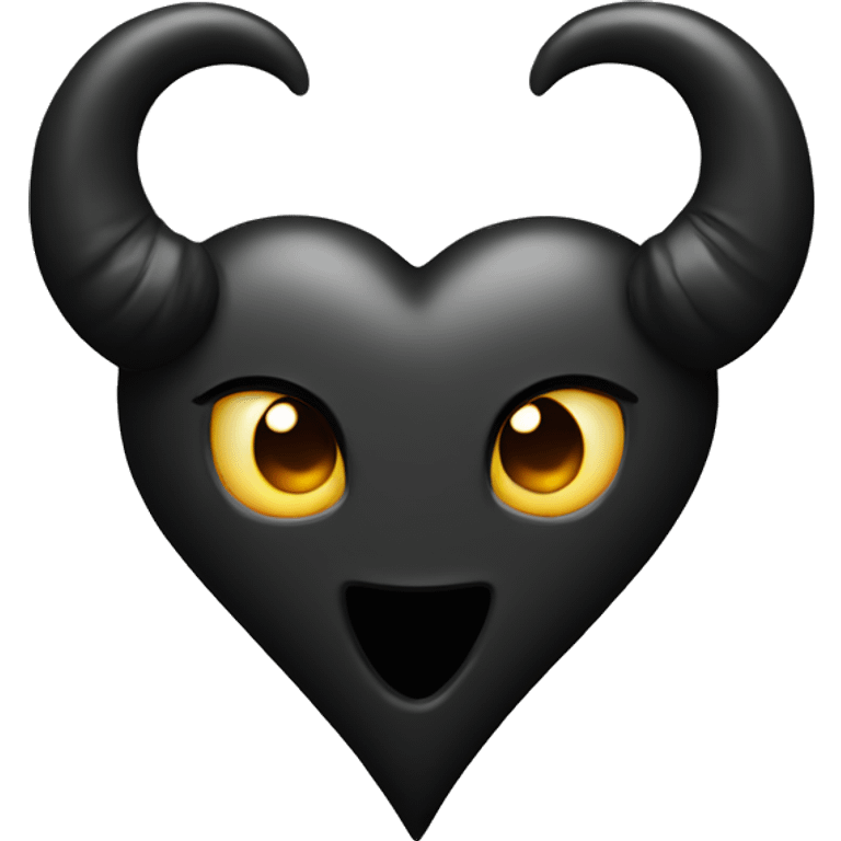 black heart with horns emoji