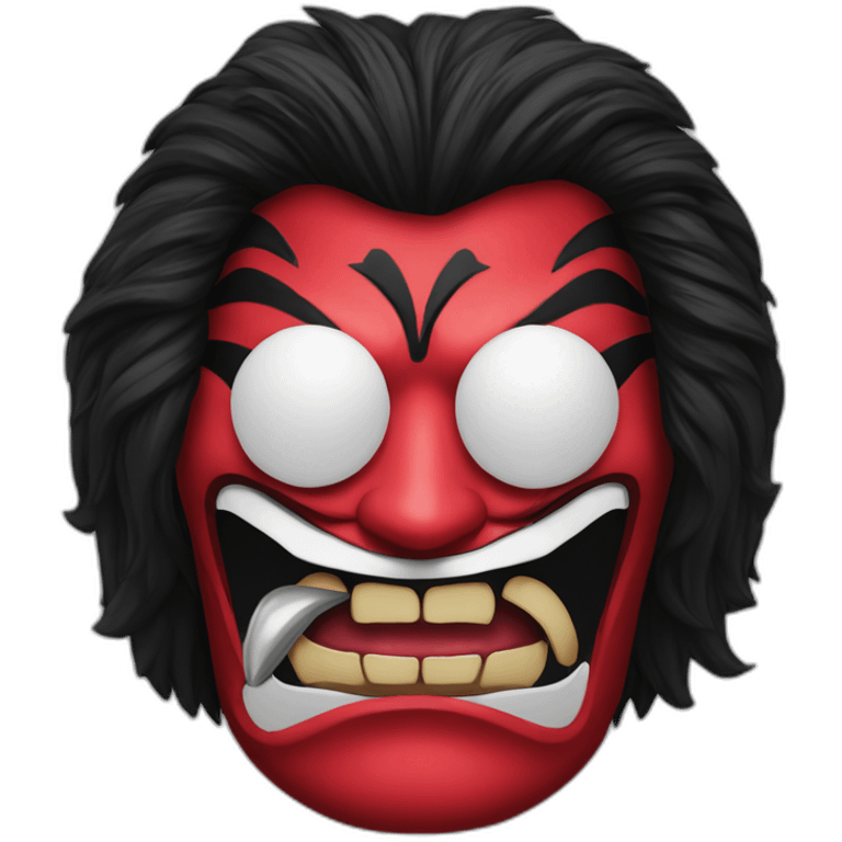 gene simmons in mask tongue emoji