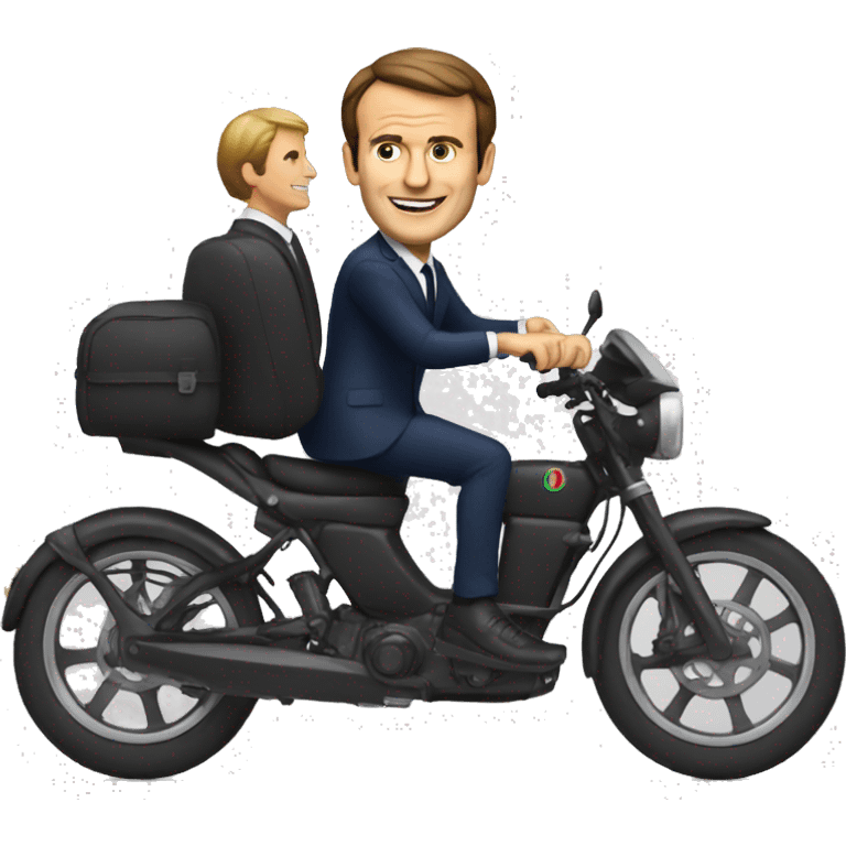 Macron on a bike emoji