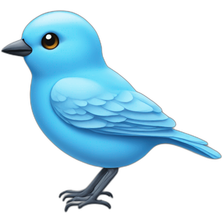 Small babyblue bird emoji